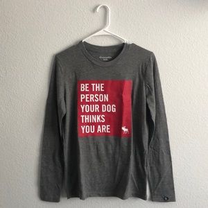 Gray Abercrombie Long Sleeve